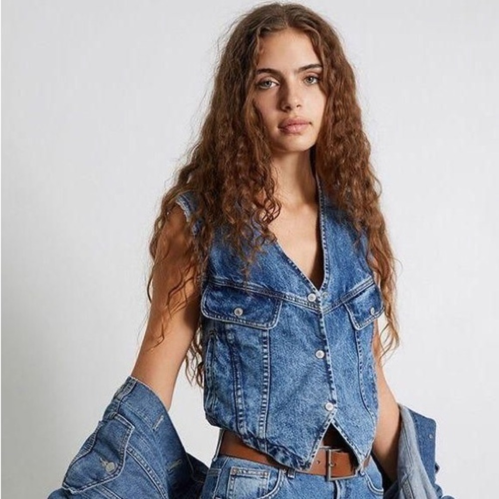 FP WE THE FREE Florence Ranch Denim Vest